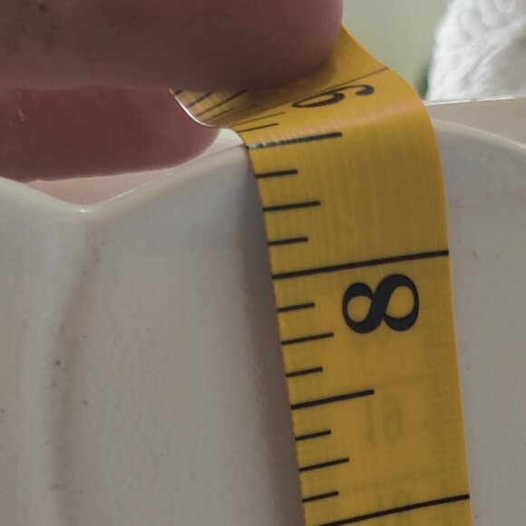 Royal Haeger tall 9" vase in White has a floral inspired design. Rare Rectangle - Picture 4 of 8